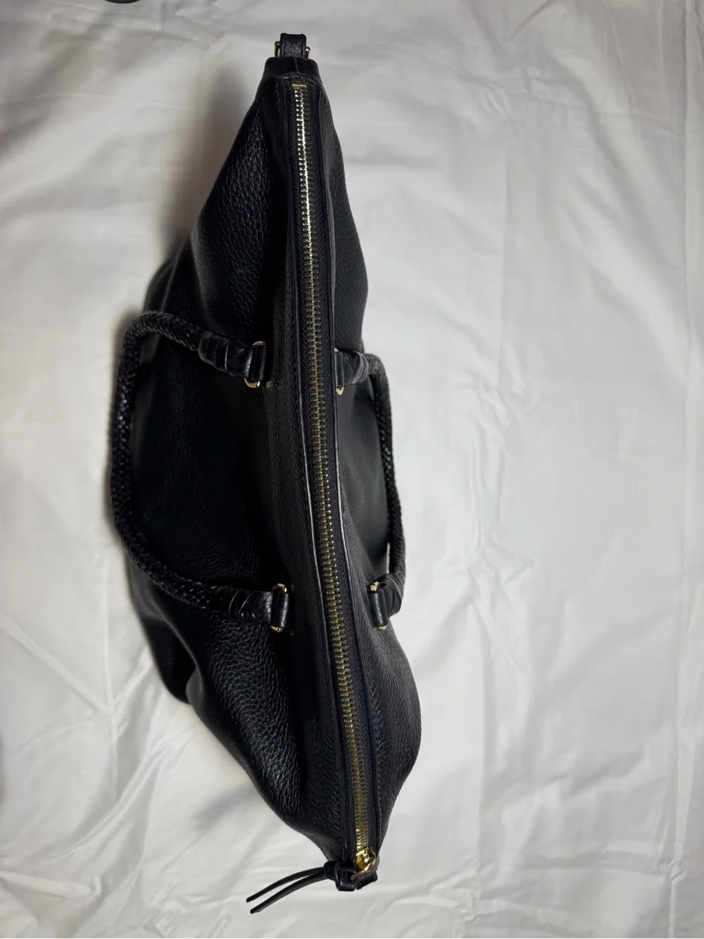 Tory Burch Black Leather Mcgraw Dome Tote